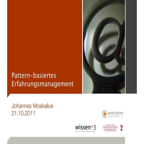 Pattern-basiertes Erfahrungsmanagement: Reflexion und Evolution von Erfahrung...