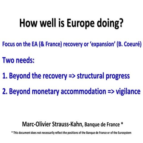 How well is Europe doing?