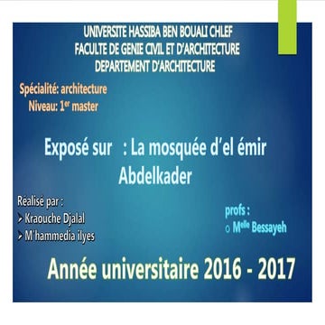 Mosquée d'el émir abdelkader