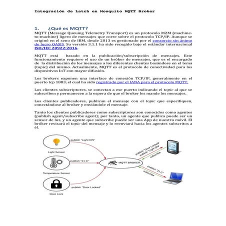 Manual de integración de Latch en Mosquito MQTT Broker