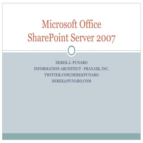 Microsoft Office SharePoint Server 2007