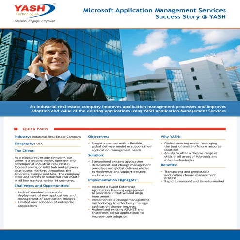 Microsoft Application Management Services Success Story @ YASH 