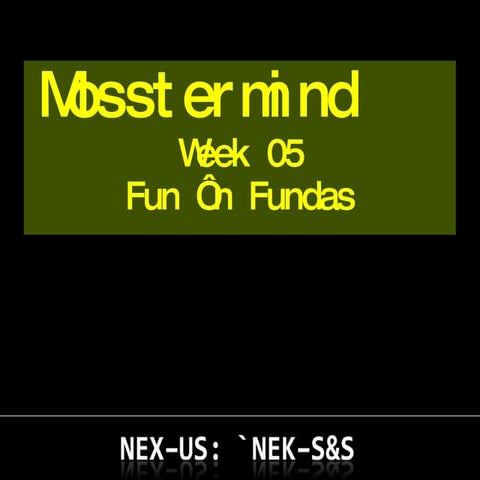Moss   Week 05   Full Set