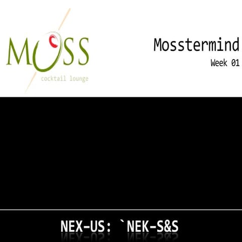 Mosstermind   Week 1  Full Set With Answers