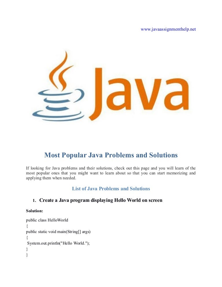 Java problem. Java problem
