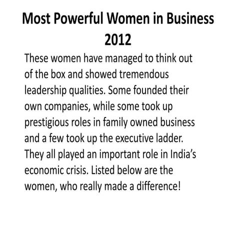 Most powerful women in busines 202012