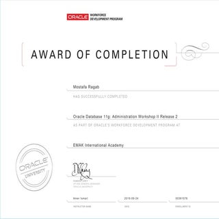 My DBA certificate