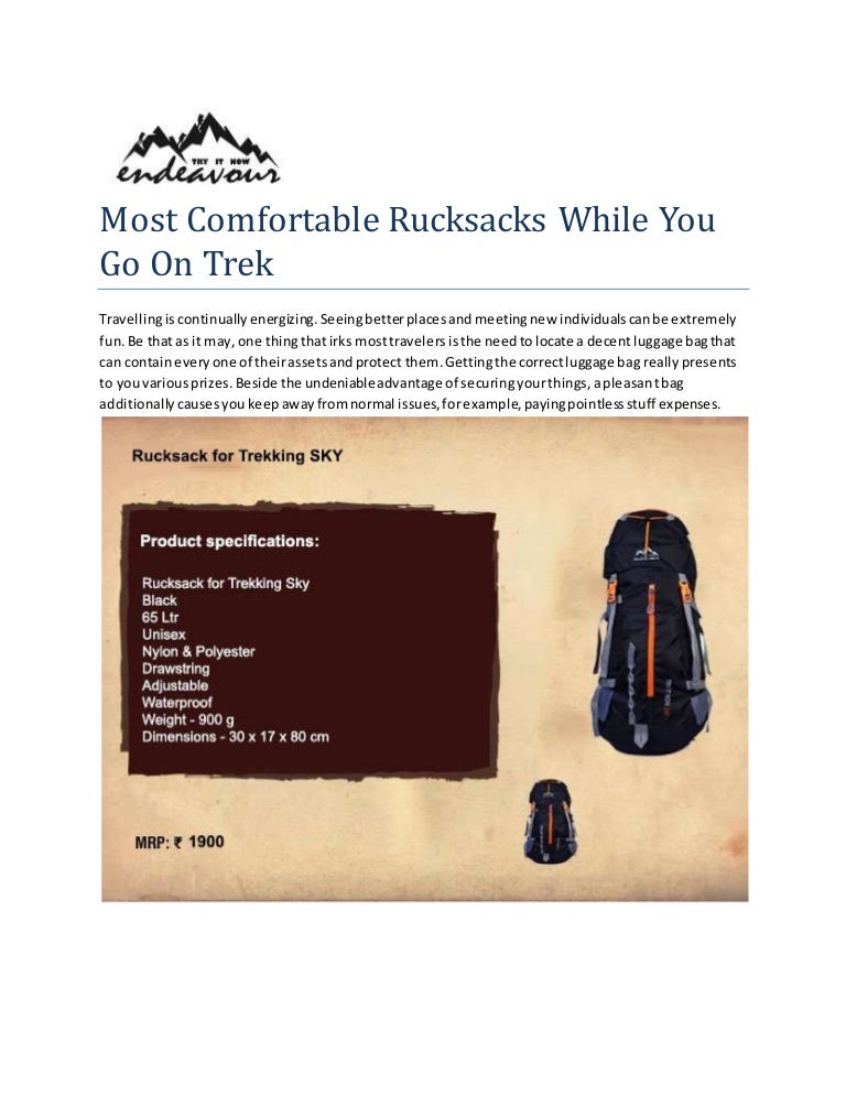 most comfortable rucksack