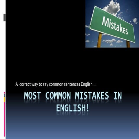 Most common mistakes in English!
