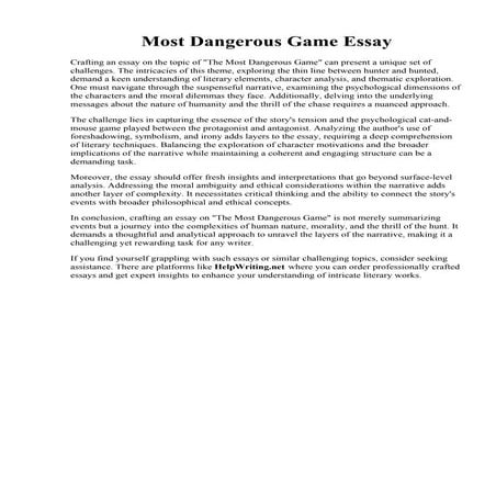 Most Dangerous Game Essay.pdf