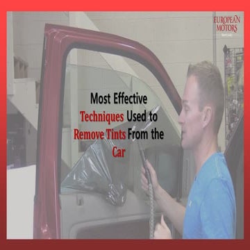 Guideline for tinting a car side window | PPT
