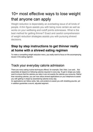 _ Most  Effective Ways to Lose Weight .pdf