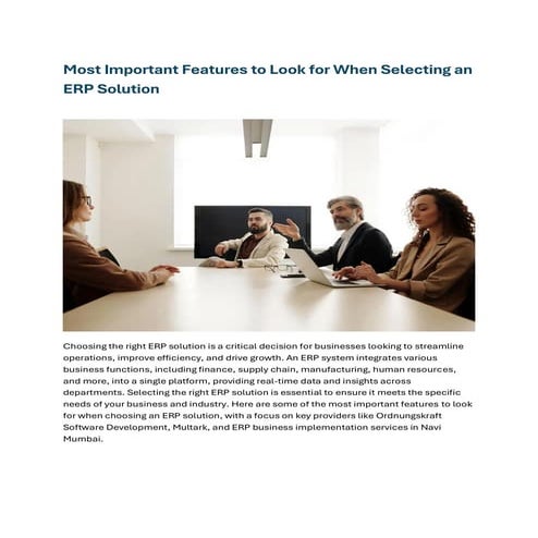 Most Important Features to Look for When Selecting an ERP Solution.pdf