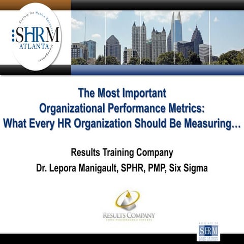 Most important organizational performance metrics
