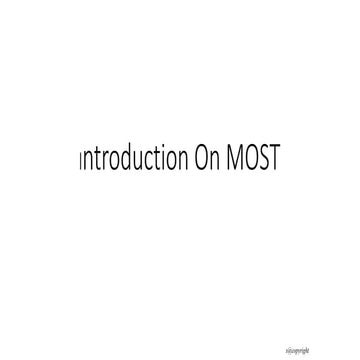 Most (Maynard Operation Sequence Technique)