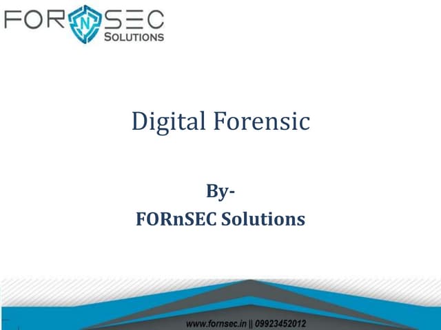 Most promising cyber forensic solution providers  from india   forn sec solut...