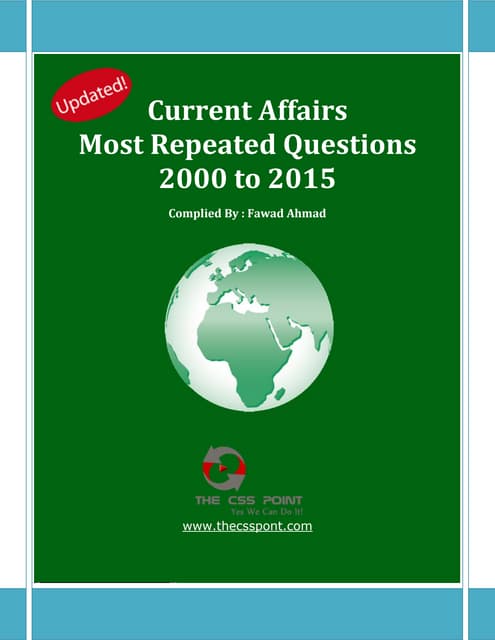 Most repeated question  current aff...