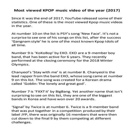 Most viewed kpop music video of the year