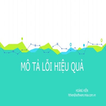 Mô tả lỗi hiệu quả