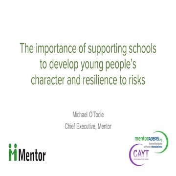 Michael O'Toole DfE presentation: Supporting schools to develop young people'...