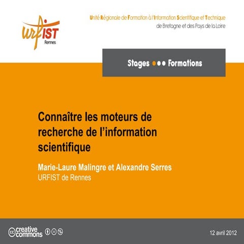 Les moteurs de recherche scientifique