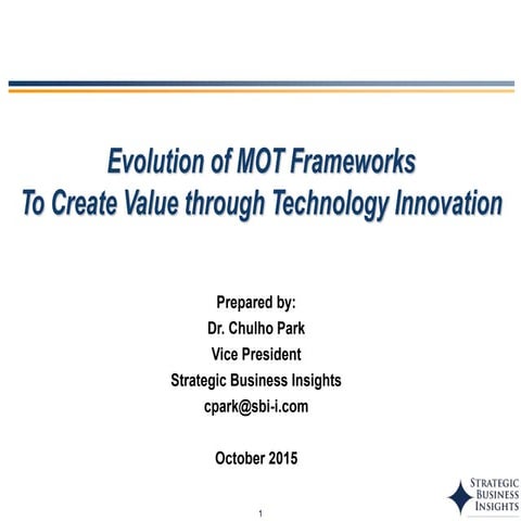 Technology Management Frameworks