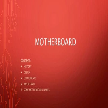 Motherboard Presentation 