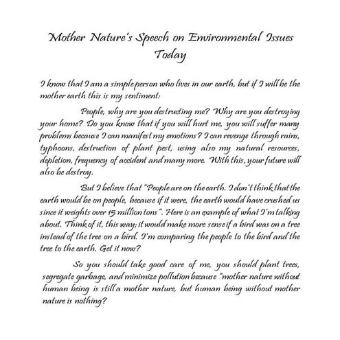 Mother nature | DOCX