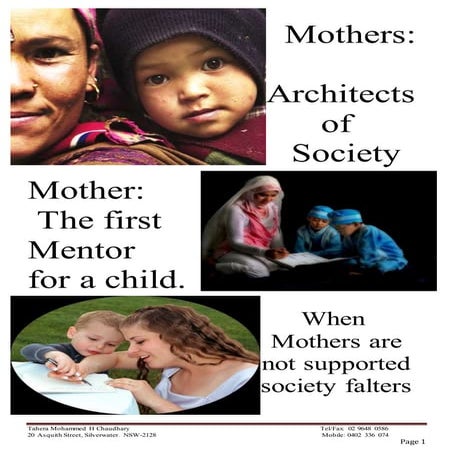Mothers - The silent architects of society, When mothers are not ...