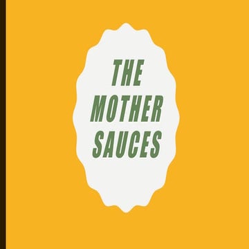 Mother sauces