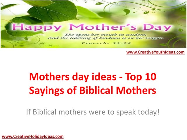 Mothers day ideas - Top 10 Sayings ...