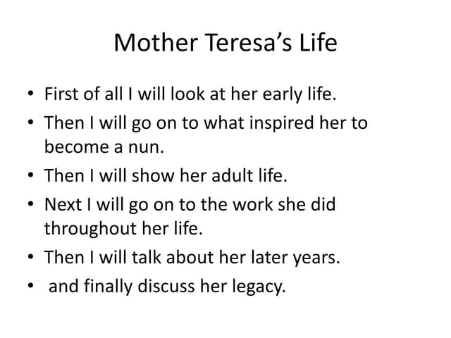 Mother teresa power point