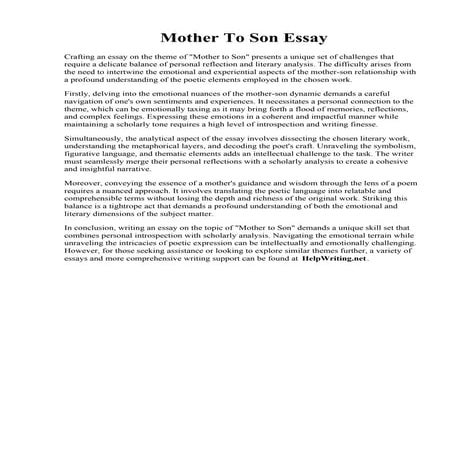 Mother To Son Essay.pdf