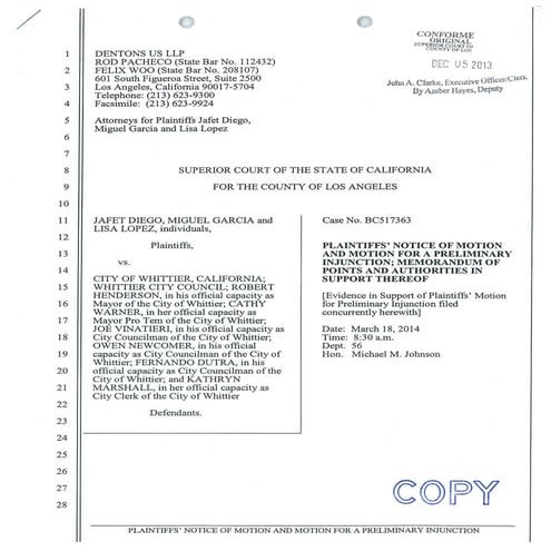 Dec. 5, 2013 Motion for pi