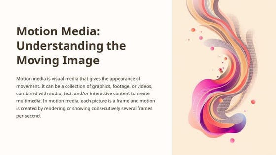 Motion Media and Information - Media and Information Literacy (MIL) | PPTX