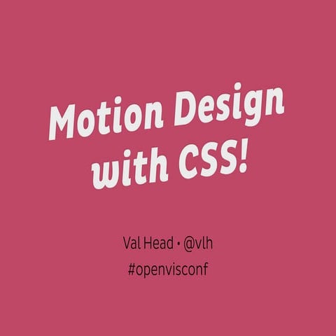 Motion Design with CSS 