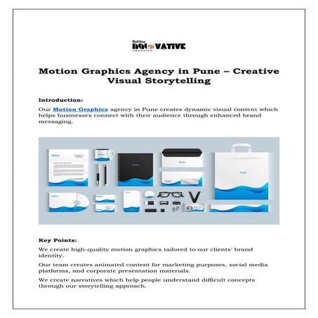 Motion Graphics Agency in Pune - Innovative Graphics | PDF
