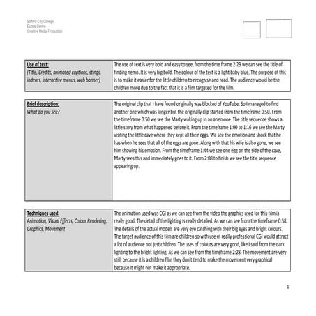 Motion graphics evaluation | DOCX