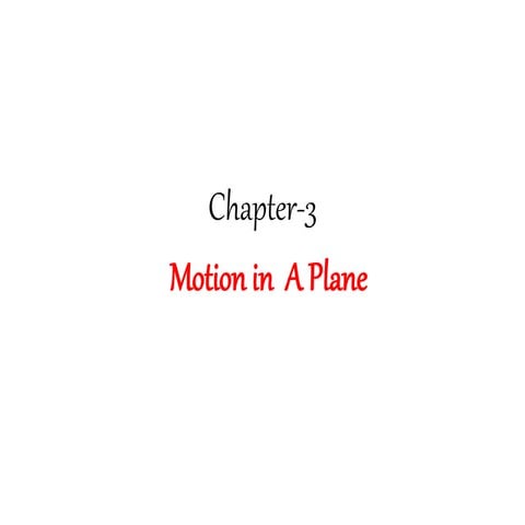 Motion in A plane