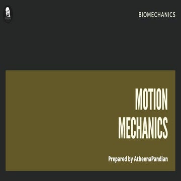 Motion mechanics | PDF