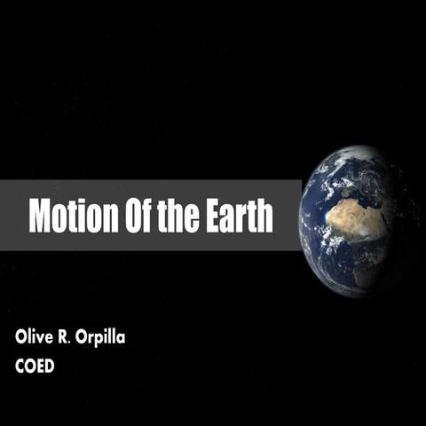 Motion of the earth