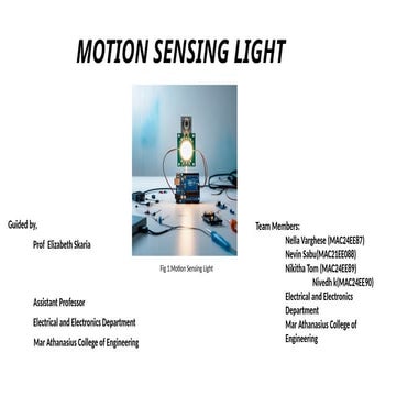 Innovative Motion Sensing Light System for Energy Efficiency and ...