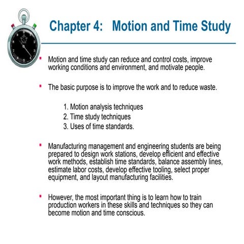 Motion & time study
