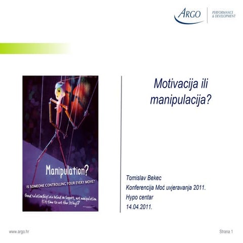 Motivacija ili manipulacija | PPT