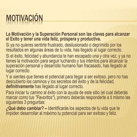 Motivación