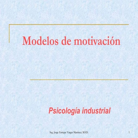 Modelos de Motivacion