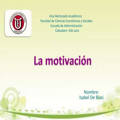 Motivación y Cuadro comparativo de las teorías 