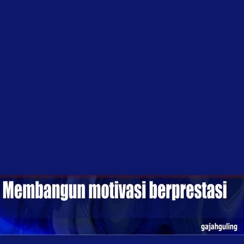 Motivasi Achievement
