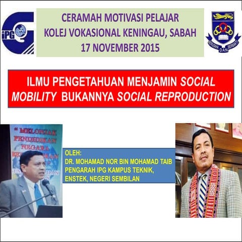 Motivasi kepada pelajar Kolej Vokasional Keningau