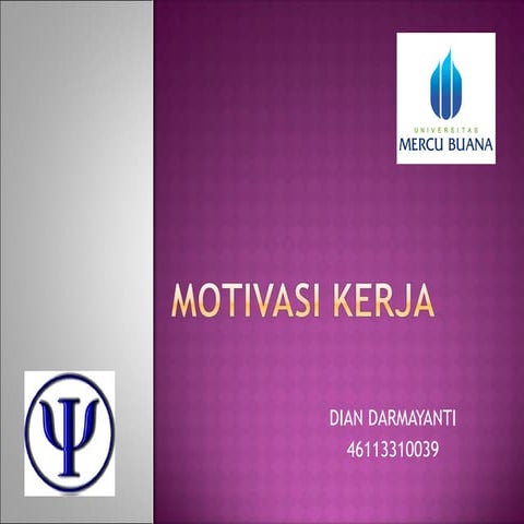 Motivasi kerja PPT